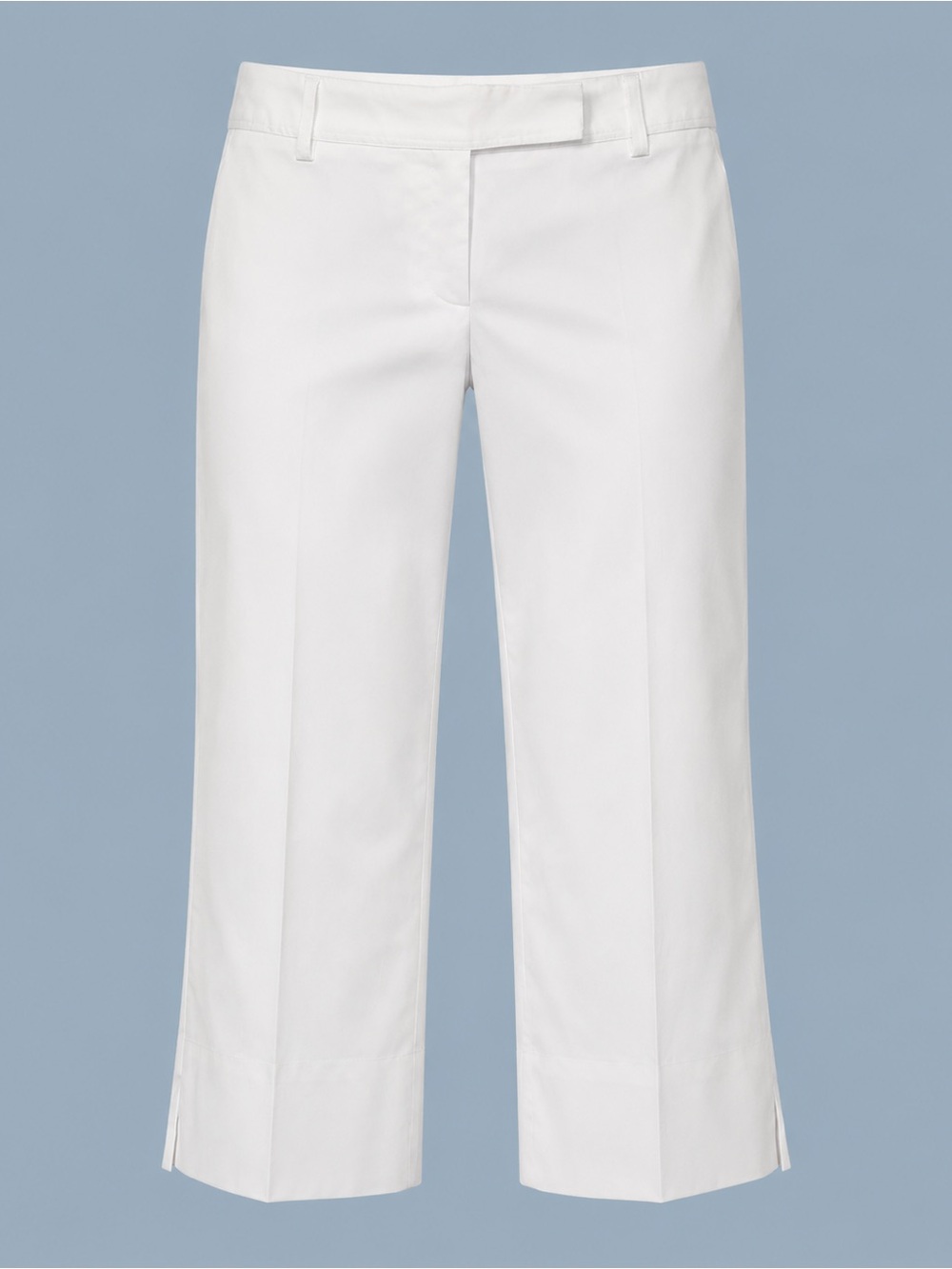 BCBGMAXAZRIA White Cropped Split-Hem Pants Size 4 - Picture 2 of 5